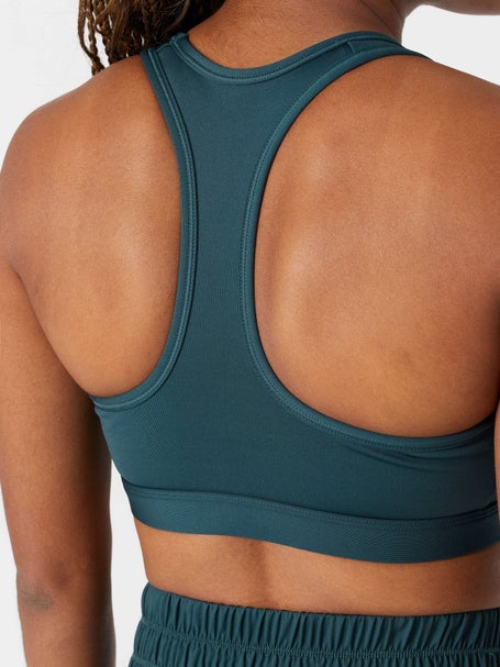 Nike Pro Dri Fit Womens Activewear Sports Bra Racerback Logo Green Size XS