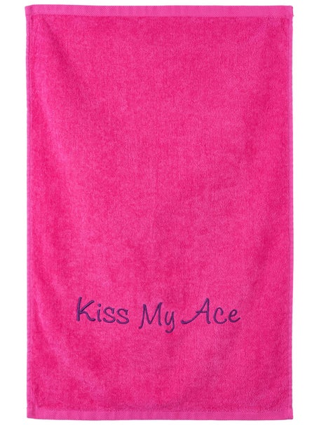 Ollie & Nell Kiss My Ace Tennis Towel - Hot Pink