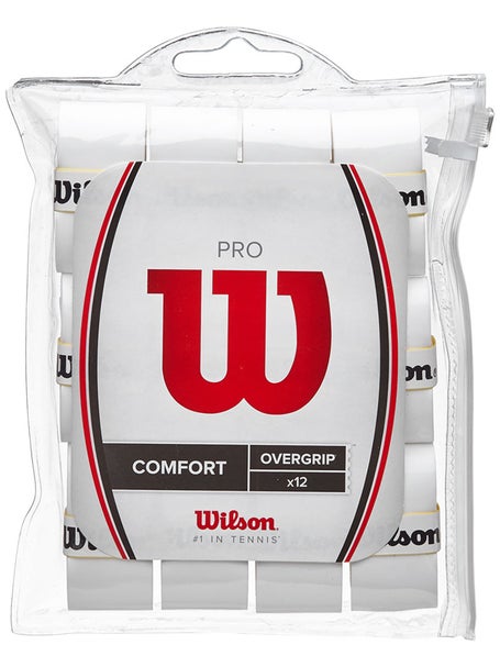 Wilson Pro Overgrip 12 Grip Pack White - racquetproshop