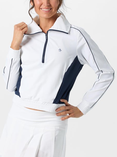 Penguin Womens Core Colorblock Quarter Zip Jacket