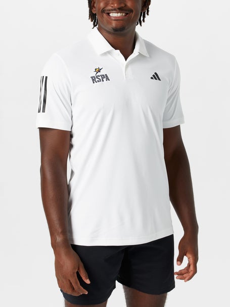 RSPA adidas Mens Core Club 3 Stripe Polo