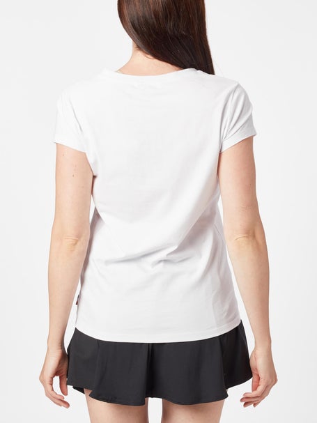 Canotta Donna Roland Garros Heritage | Colore Ecru Con Logo Giallo | Morbida E Versatile - 4