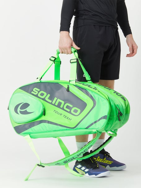 Solinco 15-Pack Tour Bag Neon Green Tennis Warehouse
