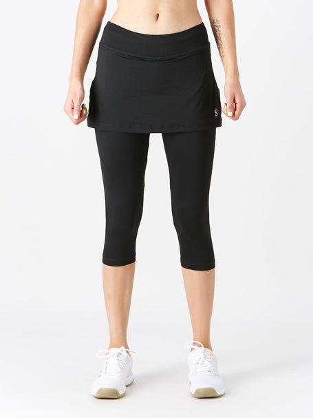 NIKE DriFit Court Skirted Leggings Attached Tennis Skirt Pull On