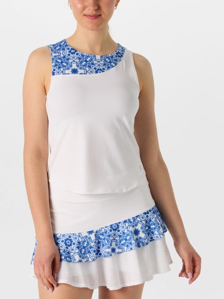Sofibella Womens Miss Santorini Back Slit Tank