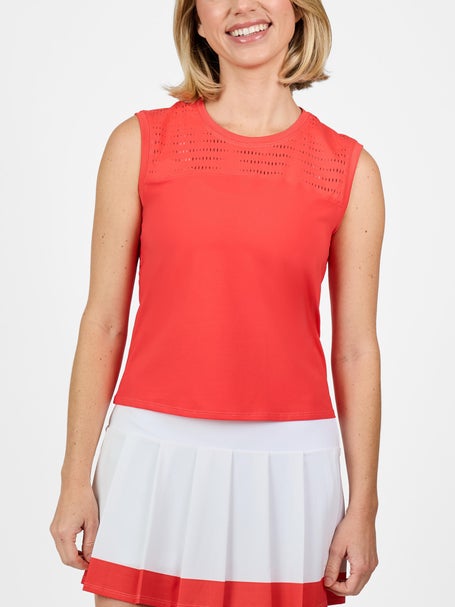 Sofibella Womens Viva Hibiscus Court Sleeveless Tank
