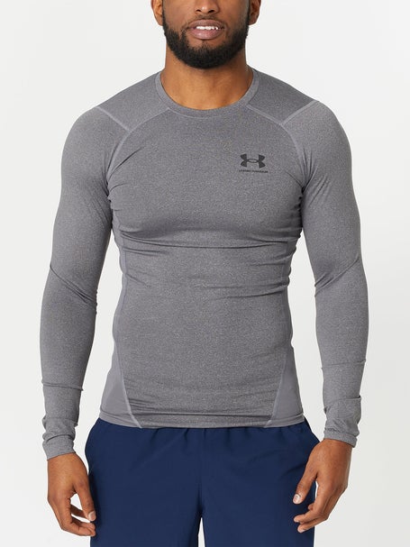 Under Armour Men's HeatGear Comp LS Top - Grey | Tennis Warehouse