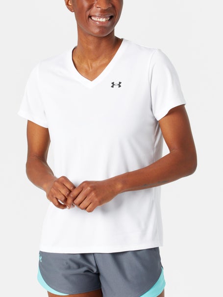 Under Armour Womans White V neck Athletic Top