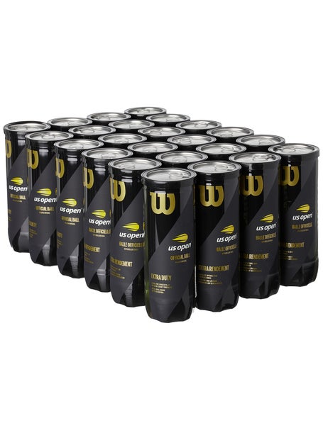  WILSON US Open Tennis Balls - Extra Duty, 24 Can Case