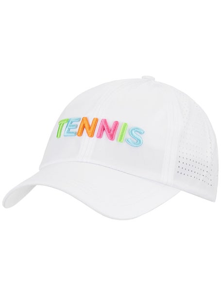 VimHue Womens Multi Ombre Puff Tennis Hat - White