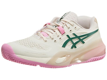 Asics Gel Resolution X Padel Oat/Green Womens Shoes