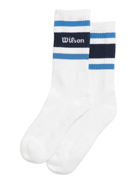 Wilson Beat The Heat Crew Stripe Script Socks