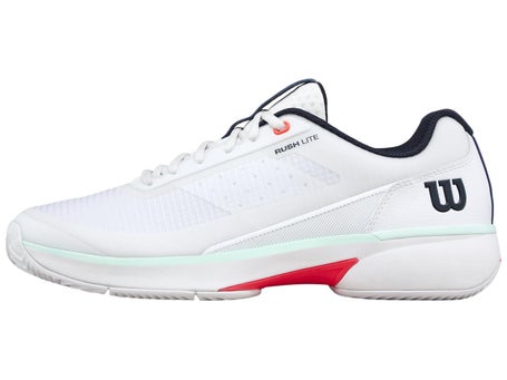 Wilson Rush Lite 5 White/Bay/Coral Mens Shoes