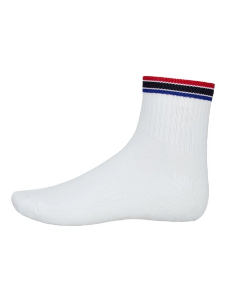 Wilson Mens NY Quarter Stripe Socks - White/Navy/Red