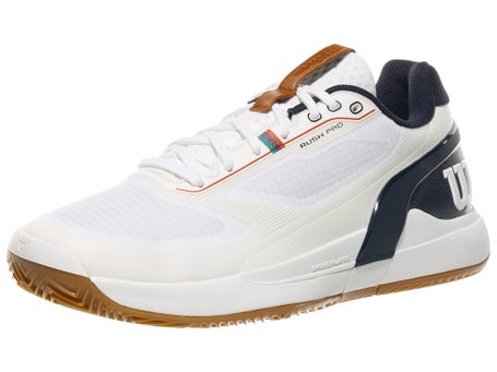 Wilson Rush Pro 5 Clay White/Navy/Gum Mens Shoes