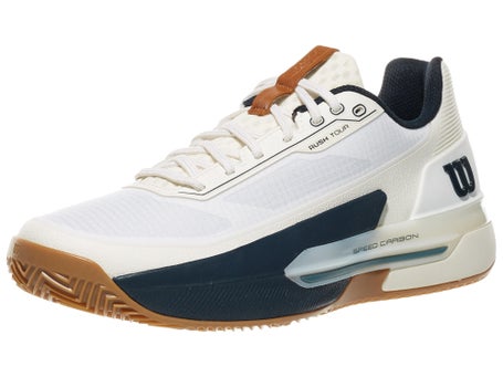 Wilson Rush Tour 5 Clay White/Navy/Gum Mens Shoes
