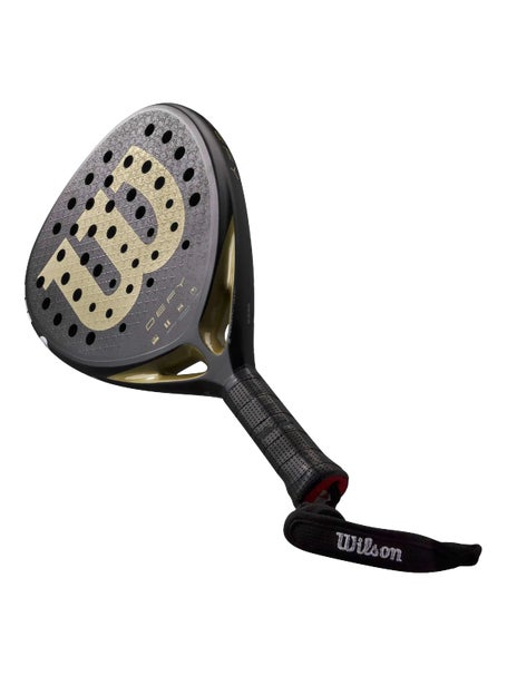 Raquette De Padel Wilson Carbon Force Pro Gold LTD – Forme Ronde, Carbone, EVA, Noir Et Or, Niveau Intermédiaire