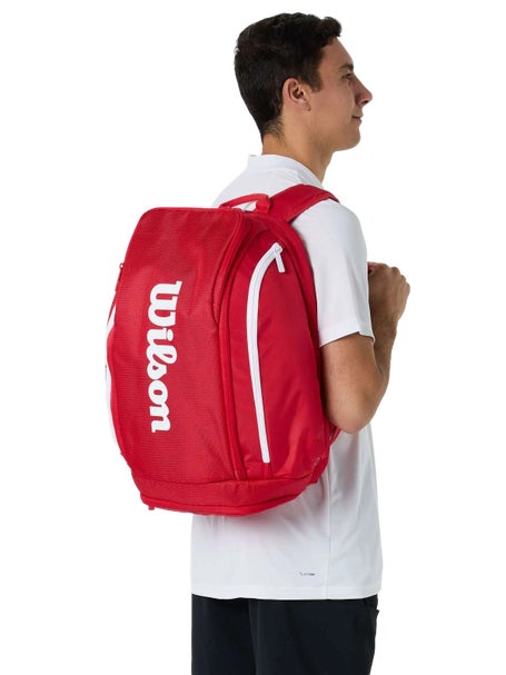 Wilson Super Tour Red Backpack Bag | Tennis Warehouse