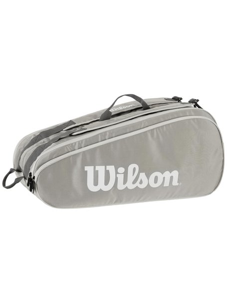 WILSON Tour Tennis Racket Bag - Dark Green and Stone Grey