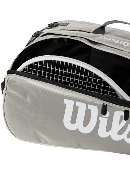 WILSON Tour Tennis Racket Bag - Dark Green and Stone Grey