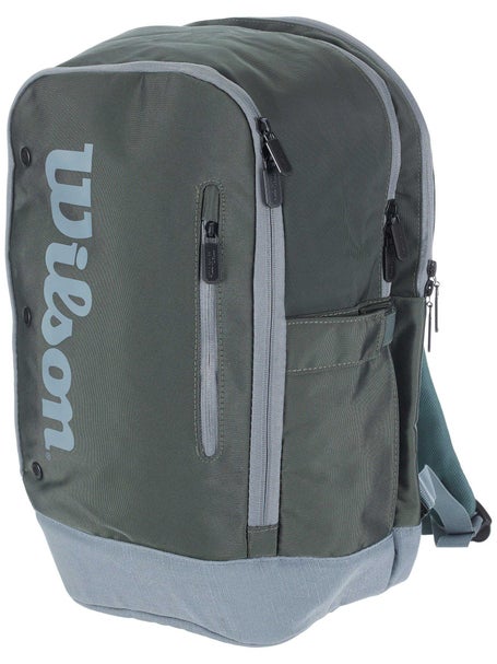 WILSON Tour Tennis Racket Bag - Dark Green and Stone Grey