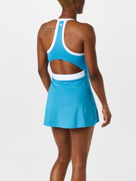 slim fit dress slacks Addison Bay Smooth Sport Rally Active Dress in Super White/Cerulean-Final Sale | Medium main image 0