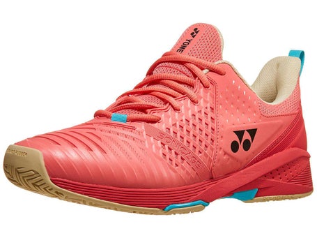 Yonex Sonicage 3 Coral Red Men's Shoe | Tennis Warehouse