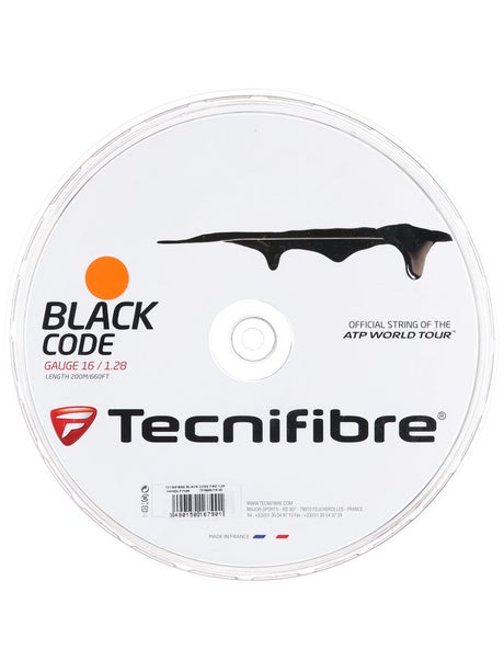 Tecnifibre Black Code 4S Tennis String - 16 Gauge (1.30mm) For Enhanced Spin & Control