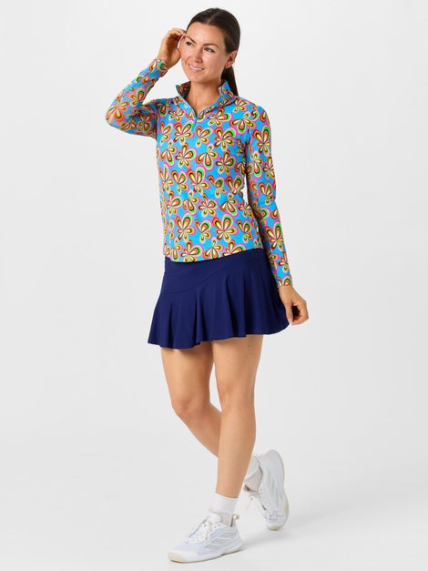 IBKUL Women's Arya Long Sleeve Zip Mock