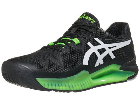 Asics Gel Resolution 8 Black/Gecko Green Men's Shoes