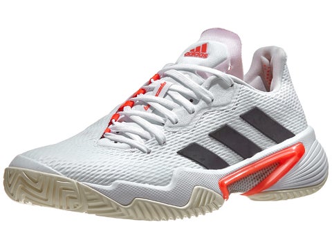 adidas Barricade White/Black/Solar Red Wom's Shoes