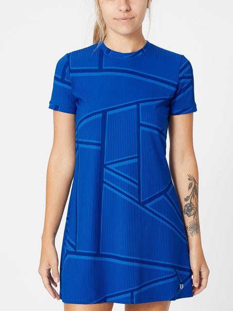 EleVen Women's Legacy Broken Window Pane Ringer Dress