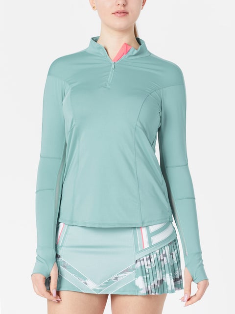 Lucky in Love Women's 1/2 Zip LS