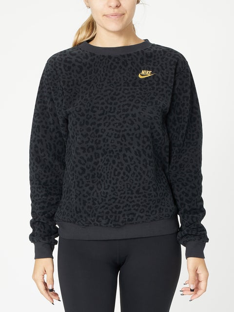 Nike Women's Winter Print Soft Fleece Crew Sweatshirt