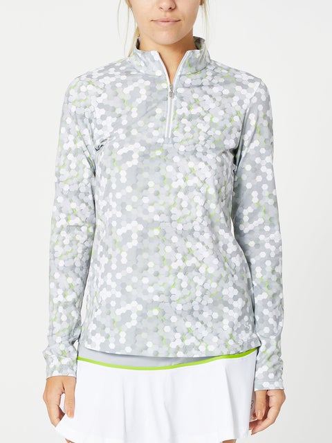 Sofibella Women's UV Feather 1/4 Zip - Techno