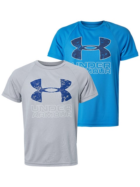 Under Armour Boy's Fall Tech Hybrid Logo Crew