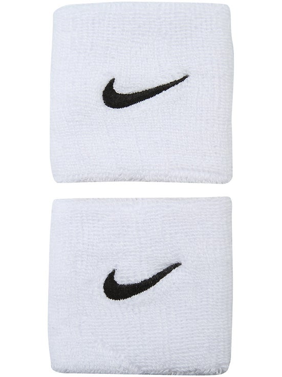 Nike Swoosh Singlewide Wristband White/Black | Tennis Warehouse