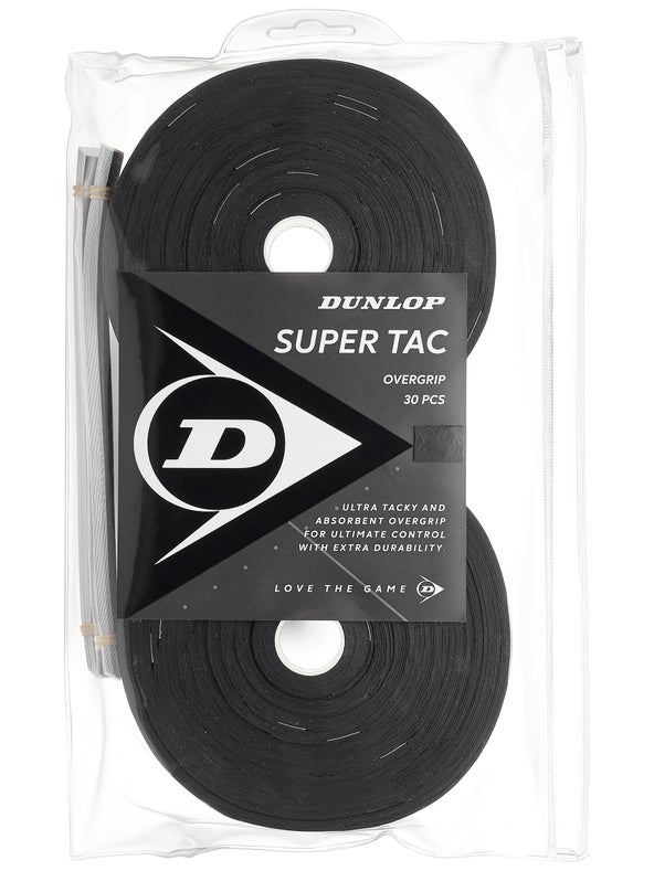 Dunlop Super Tac Overgrip Black 30Pack Roll Tennis Warehouse