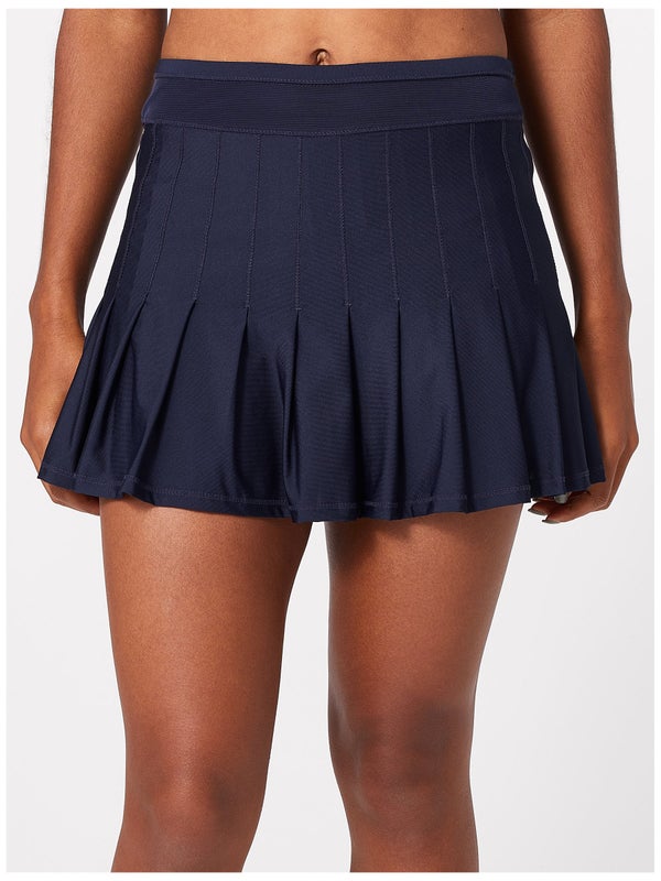 Lucky In Love Womens Core Retro Pleated Skirt Navy