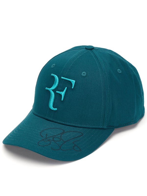 Roger Federer Autographed UNIQLO RF Hat Green