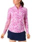 IBKUL Women's Half Zip Long Sleeve Top - Yesenia