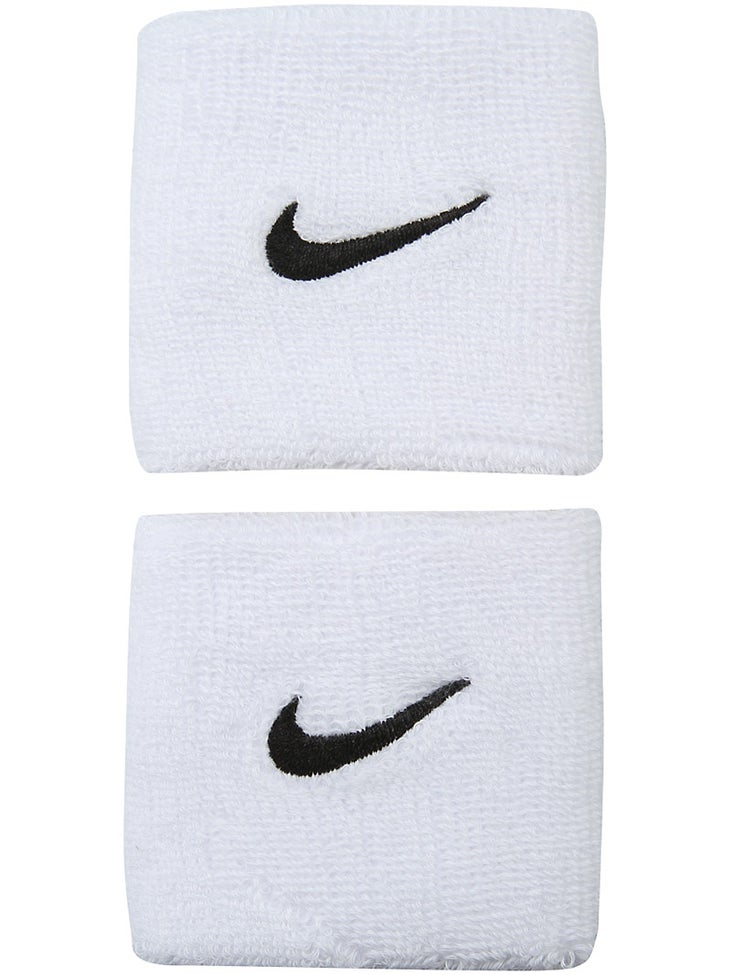 Nike Swoosh Singlewide Wristband White/Black | Tennis Warehouse