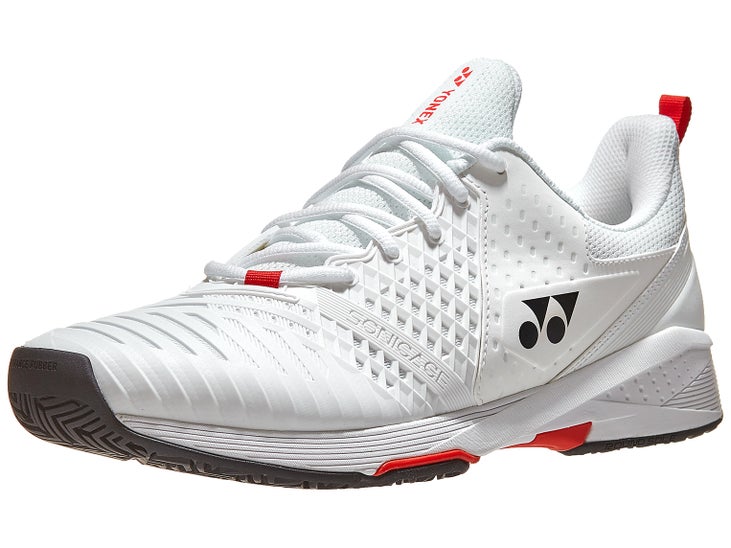 Yonex Sonicage 3 White/Red Men's Shoes Tennis Warehouse