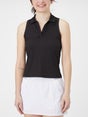 KSwiss Women's Core Sleeveless Rib Polo - Black