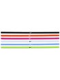 Nike Flex Classic Slim Headbands 6 Pk - Volt/Pink/White