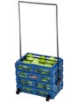 Tourna Ballport 80 Deluxe Ball Hopper Blue w/Wheels