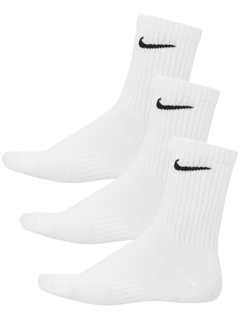 Nike Everyday Lightweight Crew Sock 3Pack White/Black Tennis Warehouse