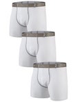 2UNDR Men's Swing Shift 6" Boxer Brief 3-Pack - White