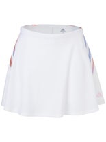 adidas Girl's Summer 3 Stripe Skirt White XL