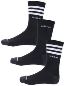 adidas Men's 3-Stripe 3-Pack Crew Socks Black